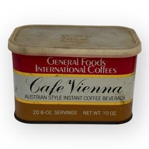 Vintage 1980s General Foods International Coffees Café Vienna Tin Prop